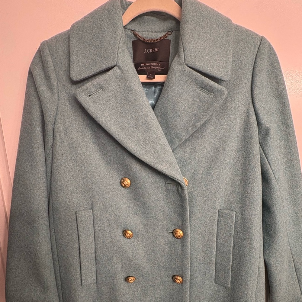 J. Crew Women's Blue Wool Coat